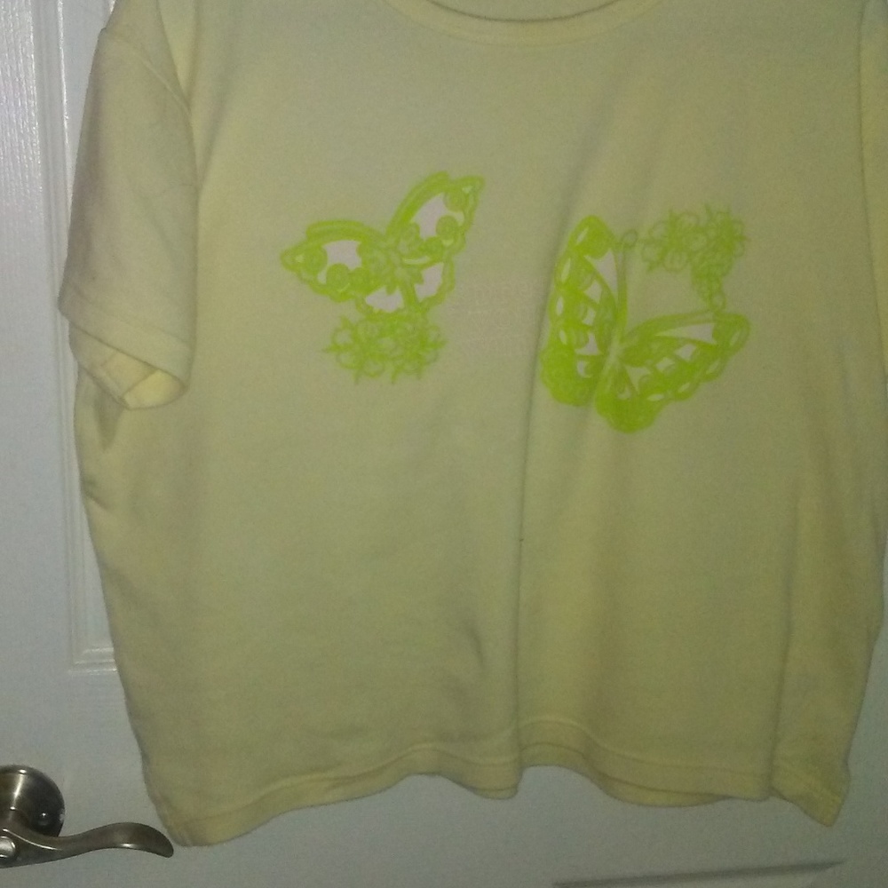 Yellow crop top